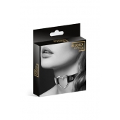 Чёрный чокер с кольцом в форме сердца - Bijoux Pour Toi - купить с доставкой в Петрозаводске