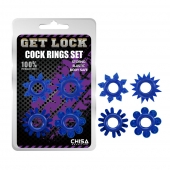 Набор из 4 синих колец Get Lock - Chisa - в Петрозаводске купить с доставкой
