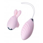 Нежно-розовый набор VITA: вибропуля и вибронасадка на палец - JOS