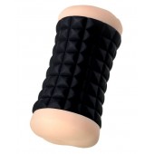 Двухсторонний мастурбатор JOS JANICE в черном цилиндре - JOS - в Петрозаводске купить с доставкой