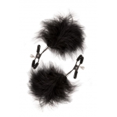 Зажимы для сосков с пухом FEATHERED NIPPLE CLAMPS - Blush Novelties - купить с доставкой в Петрозаводске