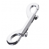 Серебристый двухсторонний карабин TOYFA Metal - ToyFa - купить с доставкой в Петрозаводске