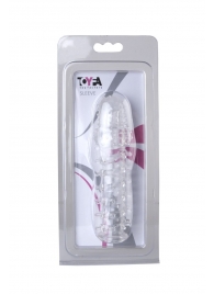 Прозрачная, закрытая насадка с шипами и точками - 13,5 см. - Toyfa Basic - в Петрозаводске купить с доставкой