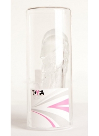 Прозрачная гелевая насадка с клиторальным отростком - 13 см. - Toyfa Basic - в Петрозаводске купить с доставкой