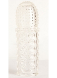 Прозрачная закрытая гелевая насадка - 13,5 см. - Toyfa Basic - в Петрозаводске купить с доставкой