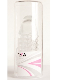 Гелевая прозрачная насадка с 2 отростками - 13 см. - Toyfa Basic - в Петрозаводске купить с доставкой