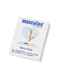 Ультратонкие презервативы Masculan Ultra Fine с обильной смазкой - 3 шт. - Masculan - купить с доставкой в Петрозаводске