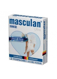Ультратонкие презервативы Masculan Ultra Fine с обильной смазкой - 3 шт. - Masculan - купить с доставкой в Петрозаводске