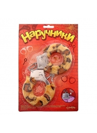 Металлические наручники с леопардовой плюшевой отделкой - Сима-Ленд - купить с доставкой в Петрозаводске