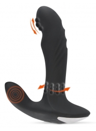Черный вибромассажер простаты с функцией римминга Plug with Perineum Stimulator - 16,6 см. - Orion - в Петрозаводске купить с доставкой