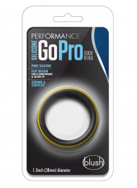 Черно-желтое силиконовое эрекционное кольцо Silicone Go Pro Cock Ring - Blush Novelties - в Петрозаводске купить с доставкой