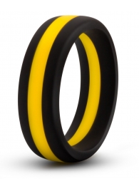 Черно-желтое силиконовое эрекционное кольцо Silicone Go Pro Cock Ring - Blush Novelties - в Петрозаводске купить с доставкой