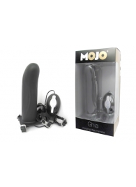 Черный страпон с вибратором Mojo Ghia - Seven Creations - купить с доставкой в Петрозаводске