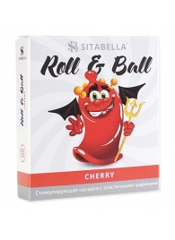 Стимулирующий презерватив-насадка Roll   Ball Cherry - Sitabella - купить с доставкой в Петрозаводске