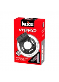 Чёрное эрекционное виброкольцо Luxe VIBRO  Африканский Эль Дьябло  + презерватив - Luxe - в Петрозаводске купить с доставкой