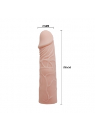 Закрытая телесная насадка-фаллос - 17 см. - Sex Expert - в Петрозаводске купить с доставкой