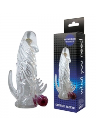 Закрытая прозрачная вибронасадка на пенис Crystal Sleeve Vibe - Erowoman-Eroman - в Петрозаводске купить с доставкой