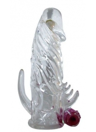 Закрытая прозрачная вибронасадка на пенис Crystal Sleeve Vibe - Erowoman-Eroman - в Петрозаводске купить с доставкой