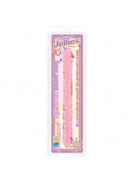 Розовый двухголовый фаллоимитатор Crystal Jellies - 45,7 см. - Doc Johnson