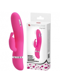 Розовый вибратор Ingram с электростимуляцией - 19,2 см. - Baile - купить с доставкой в Петрозаводске