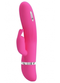 Розовый вибратор Ingram с электростимуляцией - 19,2 см. - Baile - купить с доставкой в Петрозаводске
