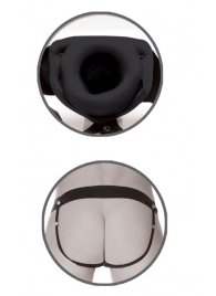 Черный полый страпон унисекс Hollow Strap-On - 14,5 см. - Pipedream - купить с доставкой в Петрозаводске