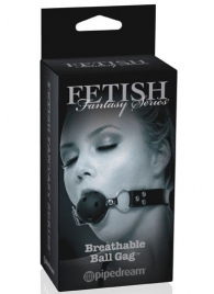 Черный кляп с дырочками Breathable Ball Gag - Pipedream - купить с доставкой в Петрозаводске