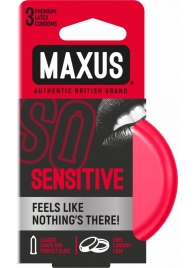 Ультратонкие презервативы в железном кейсе MAXUS Sensitive - 3 шт. - Maxus - купить с доставкой в Петрозаводске