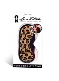 Леопардовая маска на глаза Peek-a-Boo - Lux Fetish - купить с доставкой в Петрозаводске