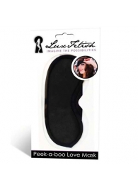 Черная маска на глаза Peek-a-Boo - Lux Fetish - купить с доставкой в Петрозаводске