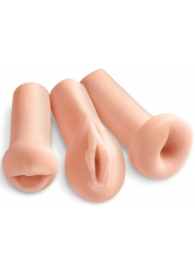 Комплект из 3 мастурбаторов All 3 Holes: вагина, анус, ротик - Pipedream - в Петрозаводске купить с доставкой