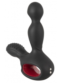 Черный вибромассажер простаты с нагревом и ротацией Prostate Plug - 14,5 см. - Orion - в Петрозаводске купить с доставкой