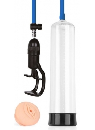 Прозрачная вакуумная помпа Sex Expert с насадкой-вагиной - Sex Expert - в Петрозаводске купить с доставкой