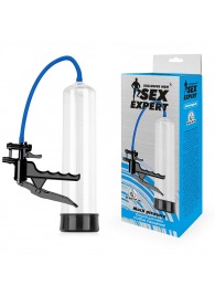 Прозрачная вакуумная помпа Sex Expert с ручным насосом - Sex Expert - в Петрозаводске купить с доставкой