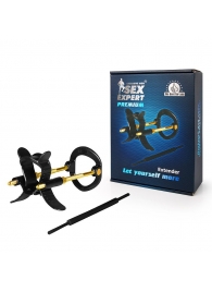 Черно-золотистый экстендер для пениса Sex Expert - Sex Expert - в Петрозаводске купить с доставкой