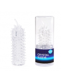 Закрытая рельефная насадка Crystal sleeve с усиками - 12 см. - Erowoman-Eroman - в Петрозаводске купить с доставкой