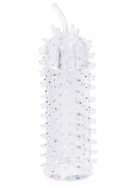 Закрытая рельефная насадка Crystal sleeve с усиками - 12 см. - Erowoman-Eroman - в Петрозаводске купить с доставкой