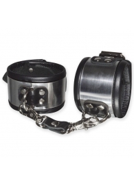 Эффектные серебристо-черные наручники с металлическим блеском - Sitabella - купить с доставкой в Петрозаводске