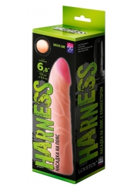 Фаллическая насадка на трусики харнесс - 17,5 см. - LOVETOY (А-Полимер) - купить с доставкой в Петрозаводске