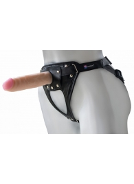 Черный пояс-трусики с насадкой  Soft-Принц  - 17 см. - LOVETOY (А-Полимер) - купить с доставкой в Петрозаводске