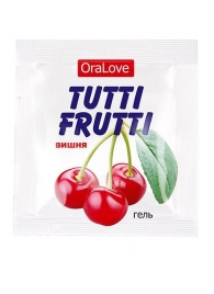Пробник гель-смазки Tutti-frutti с вишнёвым вкусом - 4 гр. - Биоритм - купить с доставкой в Петрозаводске