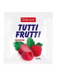 Пробник гель-смазки Tutti-frutti с малиновым вкусом - 4 гр. - Биоритм - купить с доставкой в Петрозаводске