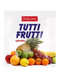 Пробник гель-смазки Tutti-frutti со вкусом тропических фруктов - 4 гр. - Биоритм - купить с доставкой в Петрозаводске