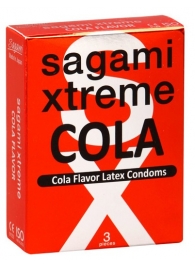 Ароматизированные презервативы Sagami Xtreme COLA - 3 шт. - Sagami - купить с доставкой в Петрозаводске