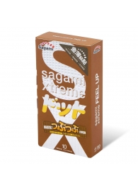 Презервативы Sagami Xtreme FEEL UP с точечной текстурой и линиями прилегания - 10 шт. - Sagami - купить с доставкой в Петрозаводске