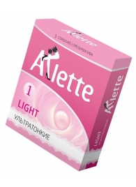Ультратонкие презервативы Arlette Light - 3 шт. - Arlette - купить с доставкой в Петрозаводске