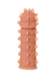 Телесная реалистичная насадка KOKOS Extreme Sleeve 04 с дополнительной стимуляцией - 12,7 см. - KOKOS - в Петрозаводске купить с доставкой