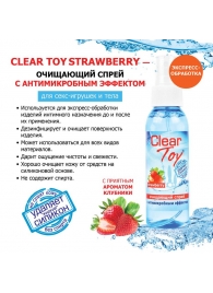 Очищающий спрей для игрушек CLEAR TOY Strawberry - 100 мл. - Биоритм - купить с доставкой в Петрозаводске