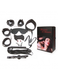 Большой игровой набор БДСМ: наручники, оковы, маска, кляп, плеть, ошейник с поводком, верёвка, зажимы для сосков - Notabu - купить с доставкой в Петрозаводске