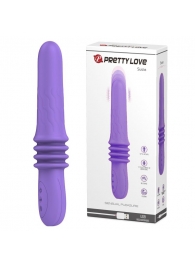 Фиолетовый вибратор Susie с возвратно-поступательными движениями - 25,2 см. - Baile